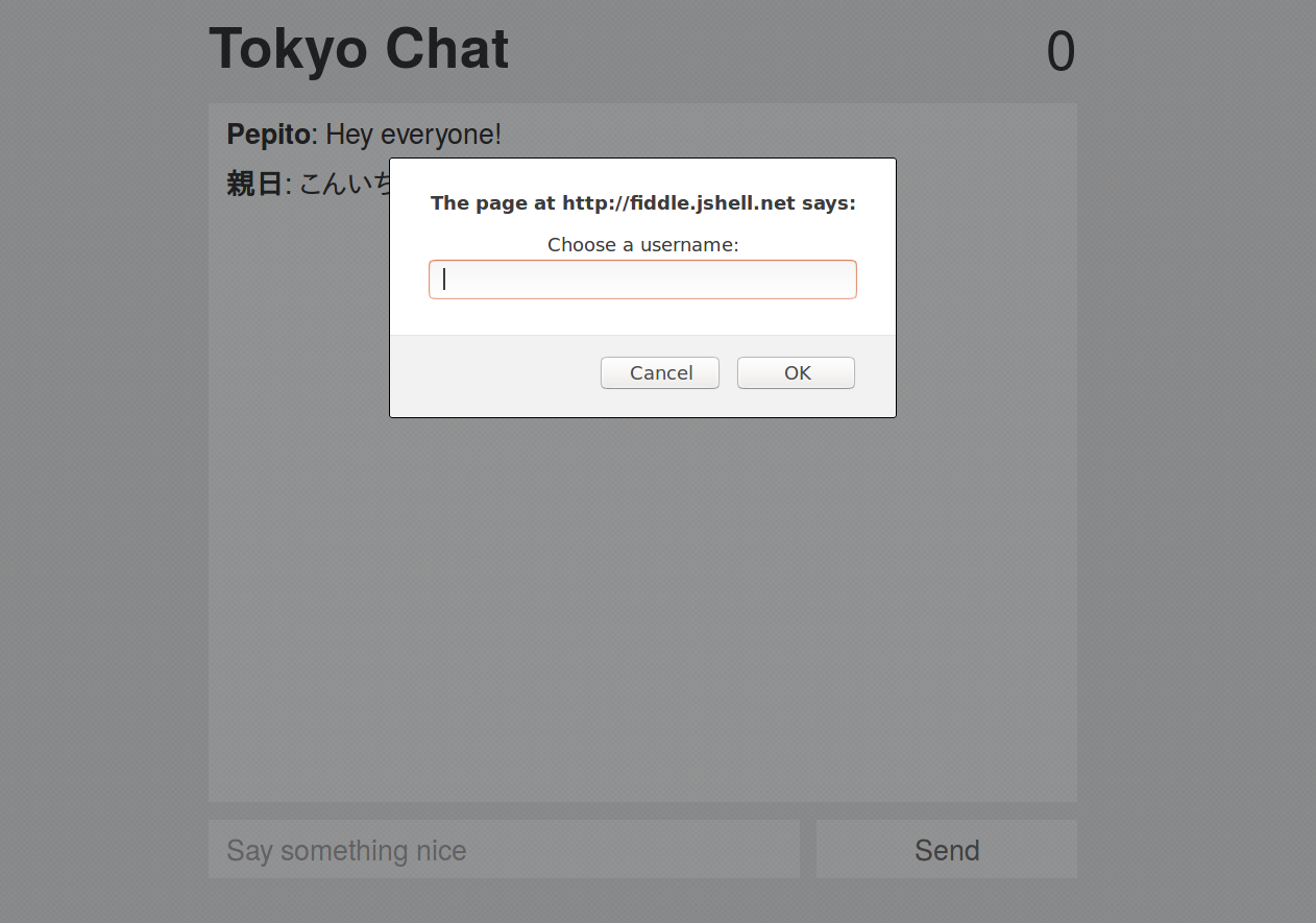 Screenshot of chat with the prompt